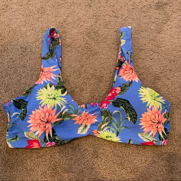 Tori Praver Swimwear Bikini Top Seafoam Floral